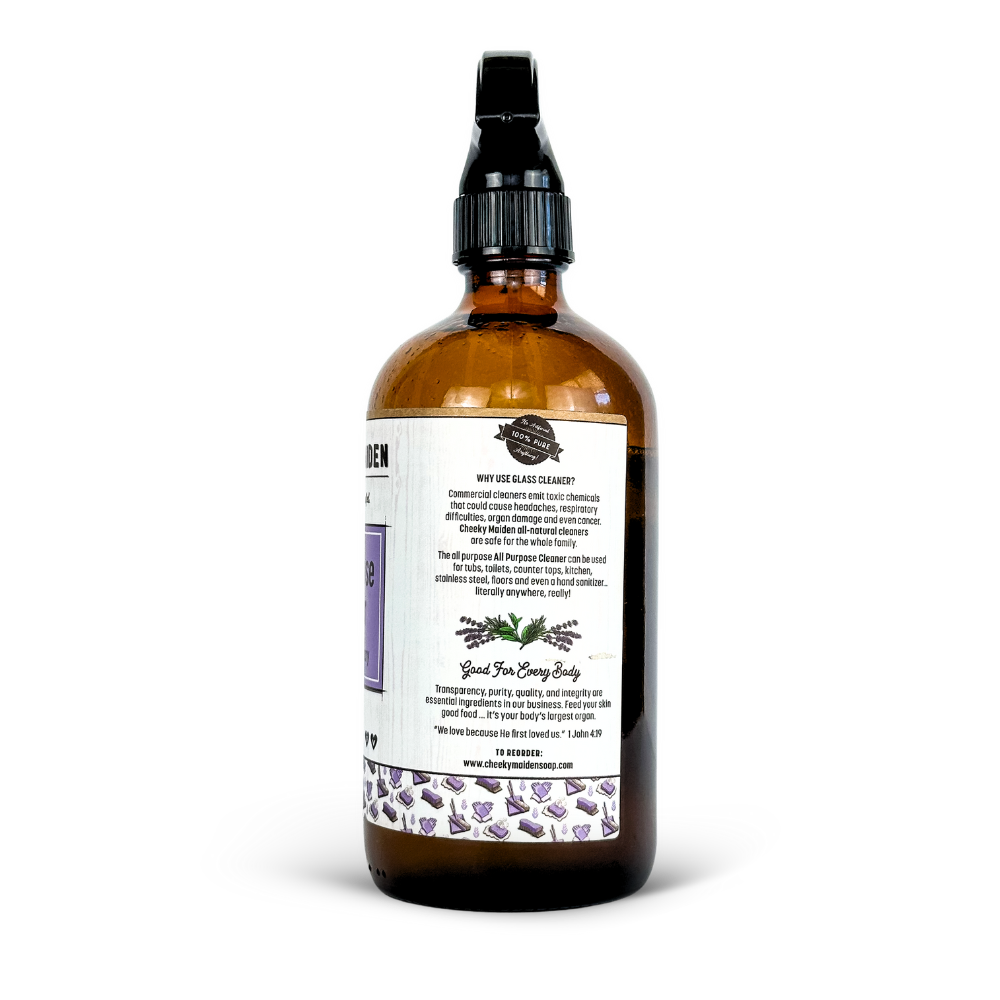 Brown glass bottle with a label on a white background