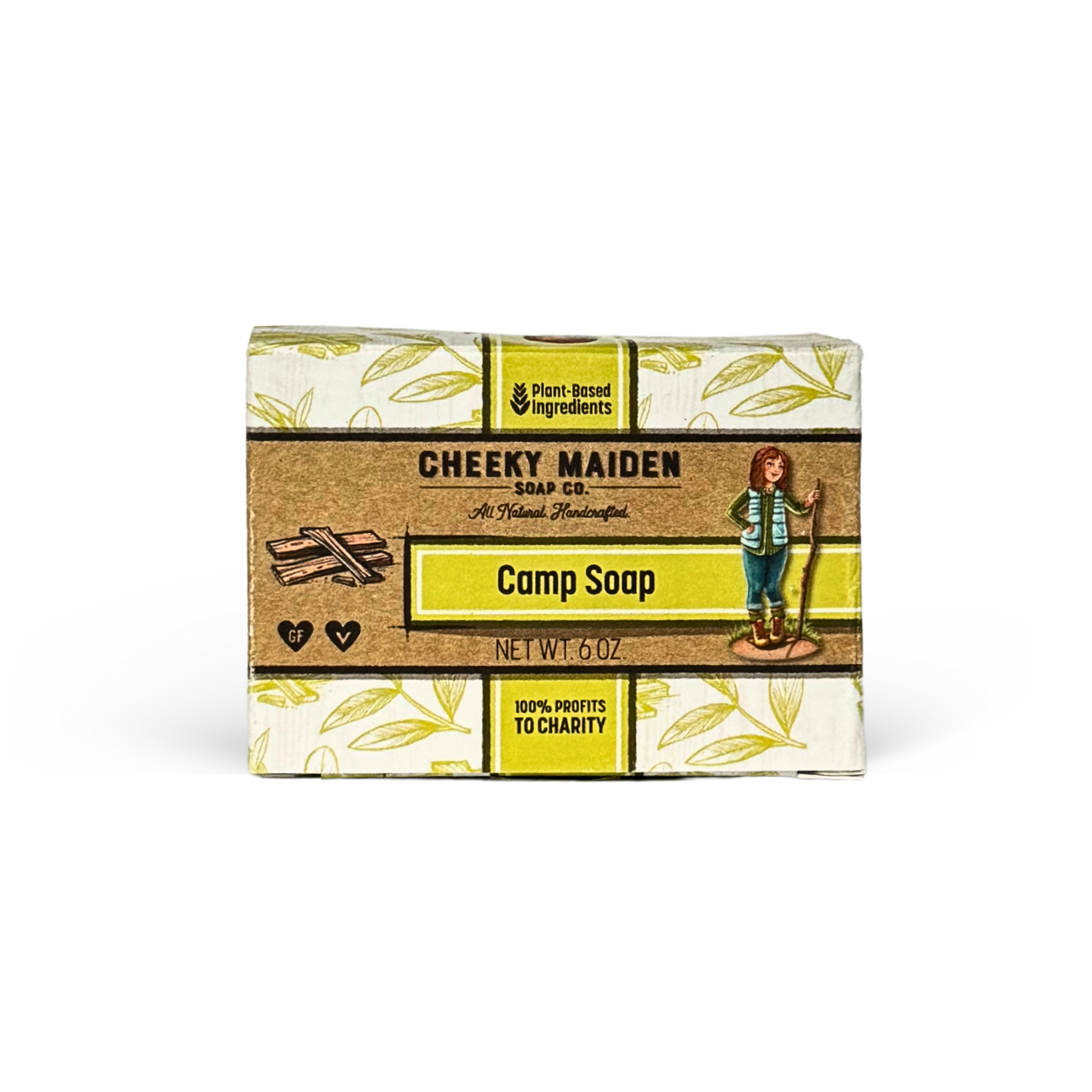 Box of Cheeky Maiden Camp Soap on a white background