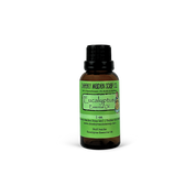 Bottle of Eucalyptus Essential Oil on a white background