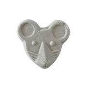 mouse shaped bath bomb on a white background