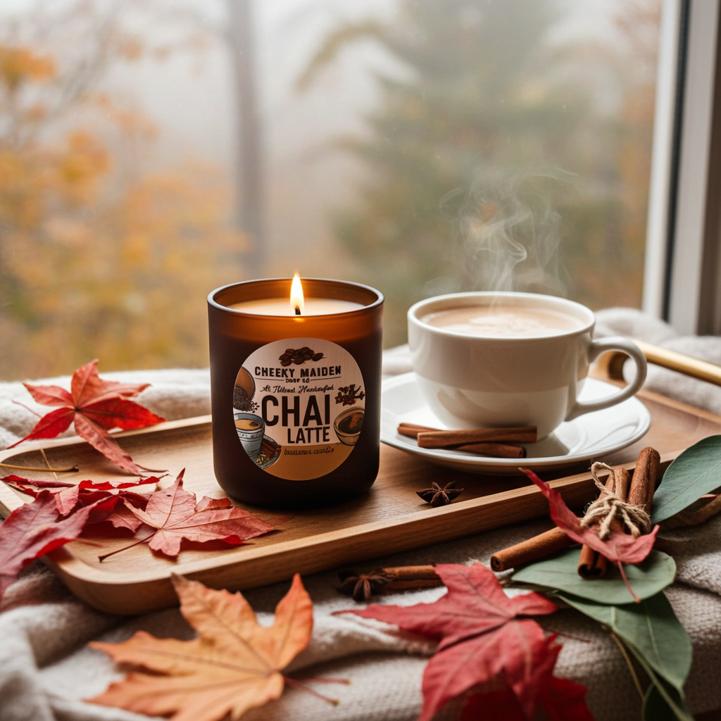 Mini Chai Latte Beeswax Candle