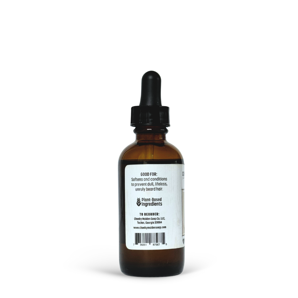Bottle with dropper on a white background