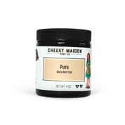 Jar of Cheeky Maiden Soap Co. Pure Shea Butter on a white background