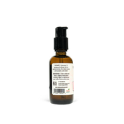Bottle with a black cap and label on a white background